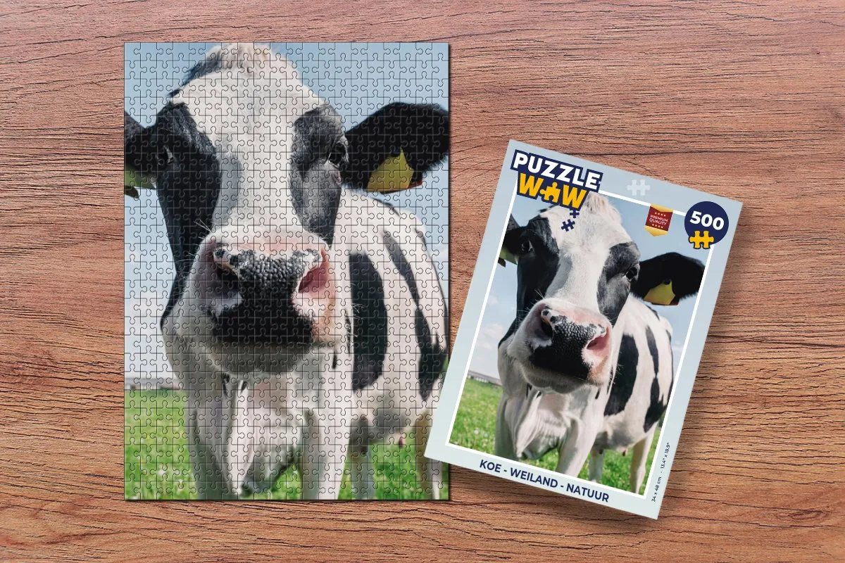PuzzleWow Koe Weiland Legpuzzel 500 Stuks - Multicolor