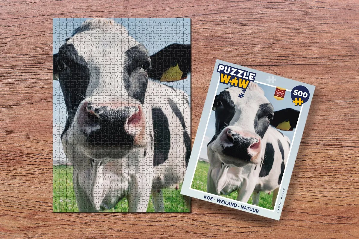 PuzzleWow Koe Weiland Legpuzzel 500 Stuks - Multicolor