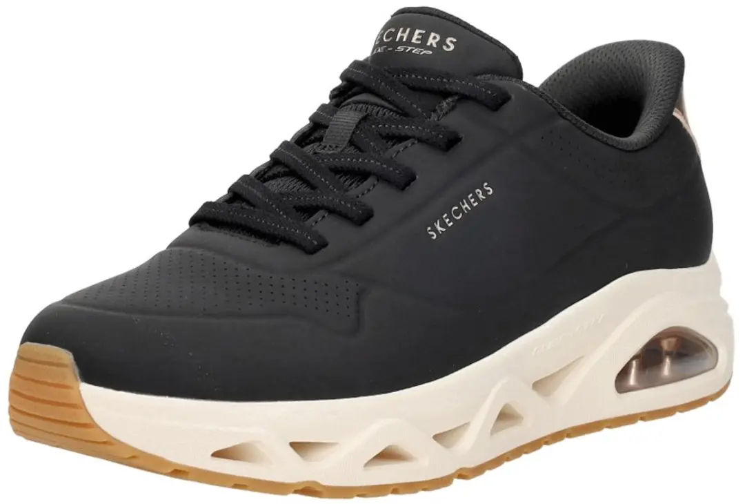 Skechers Uno Glide Step Glide On Air Sneakers - Zwart - afbeelding 4 van 6