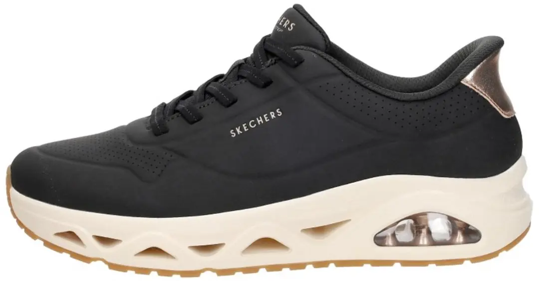 Skechers Uno Glide Step Glide On Air Sneakers - Zwart - afbeelding 2 van 6