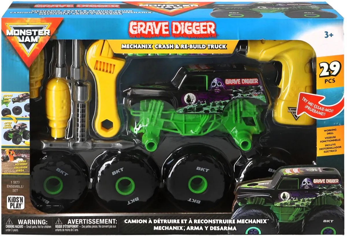 Hot Wheels Mechanix Grave Digger 1:18 Speelgoedauto