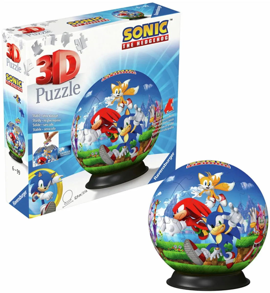 Ravensburger Sonic The Hedgehog 3D Puzzel 72 Stuks - Meerkleurig - afbeelding 6 van 6