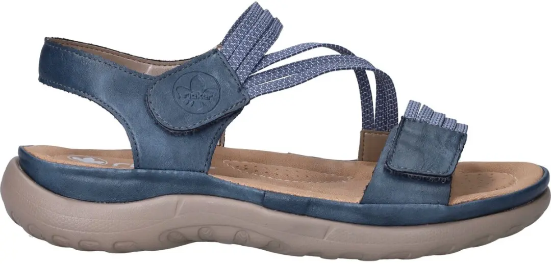 Rieker Sandalen blauw Textiel