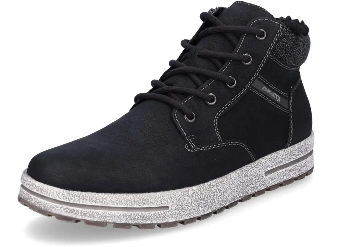 Rieker heren winter veterboot zwart