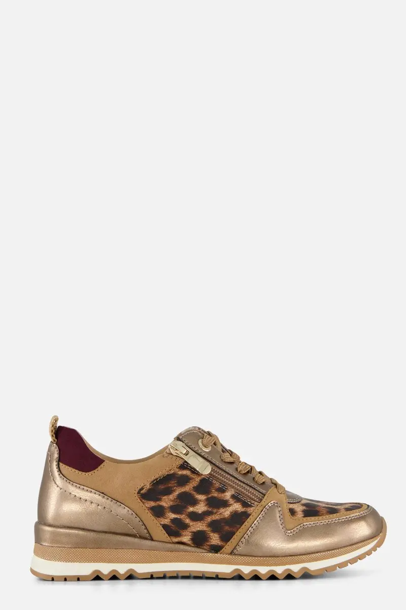 Marco Tozzi Leopard Sneakers beige Textiel