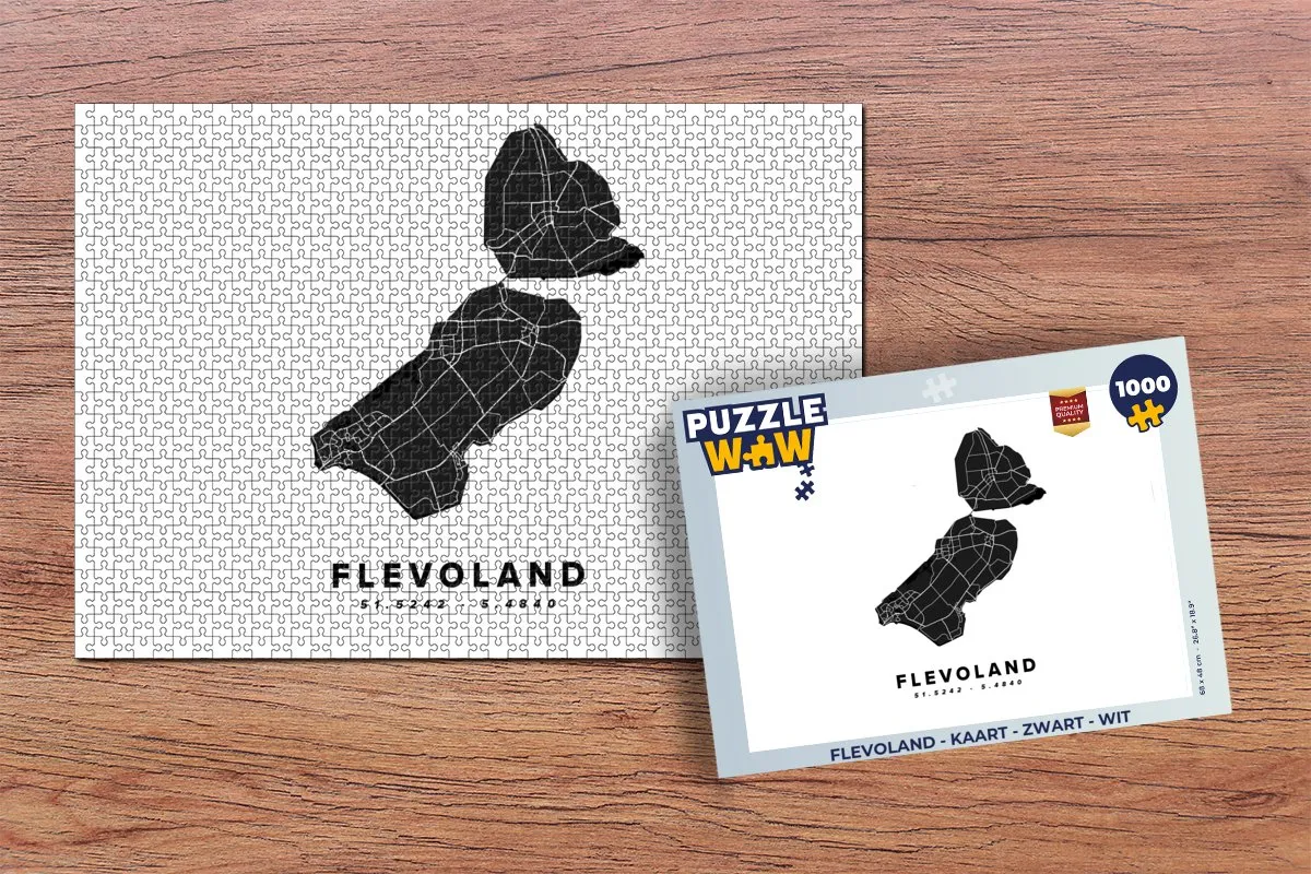 PuzzleWow Flevoland Legpuzzel 1000 Stuks - Multicolor