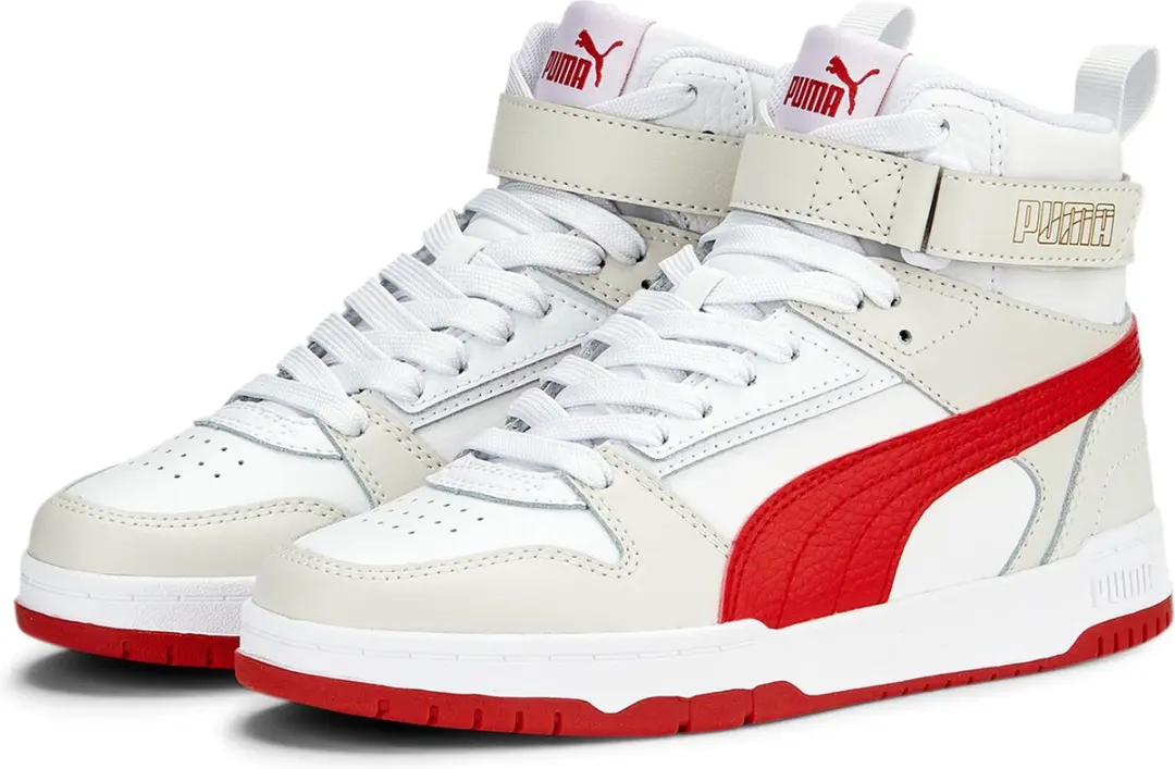 Puma RBD GAME JR kindersneaker hoog 386172 04 wit/rood