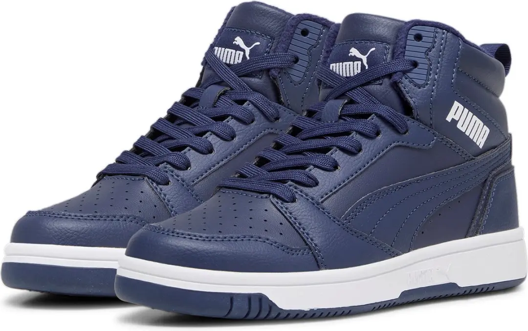 Puma Rebound V6 MID WTR JR unisex kindersneakers gevoerd 394685 03