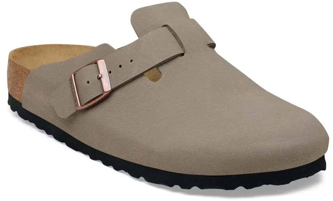 Birkenstock Boston Birkibuc Slipper - Grijs - afbeelding 5 van 6