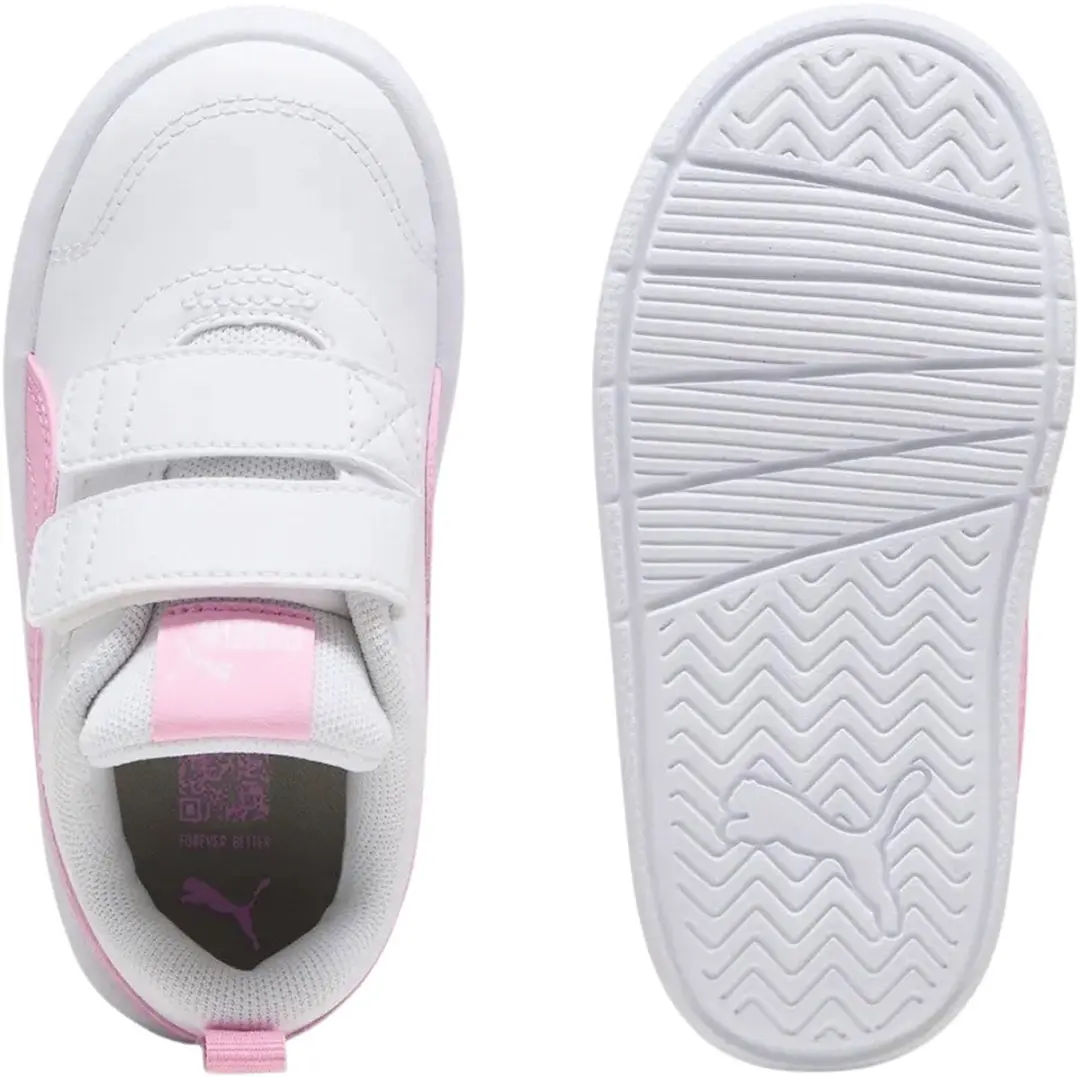 PUMA Courtflex V3 V Sneakers Junior 25 - Wit Roze - afbeelding 6 van 6
