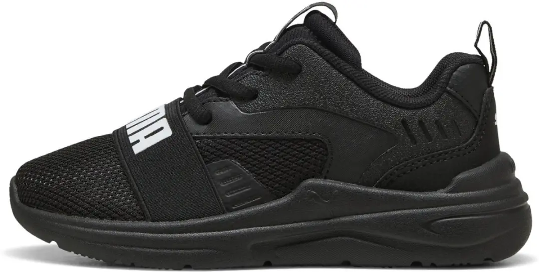 PUMA Kinderschoenen Low Soft Wired 2 PS 401506 - Maat 31 - Zwart/Wit - afbeelding 3 van 6