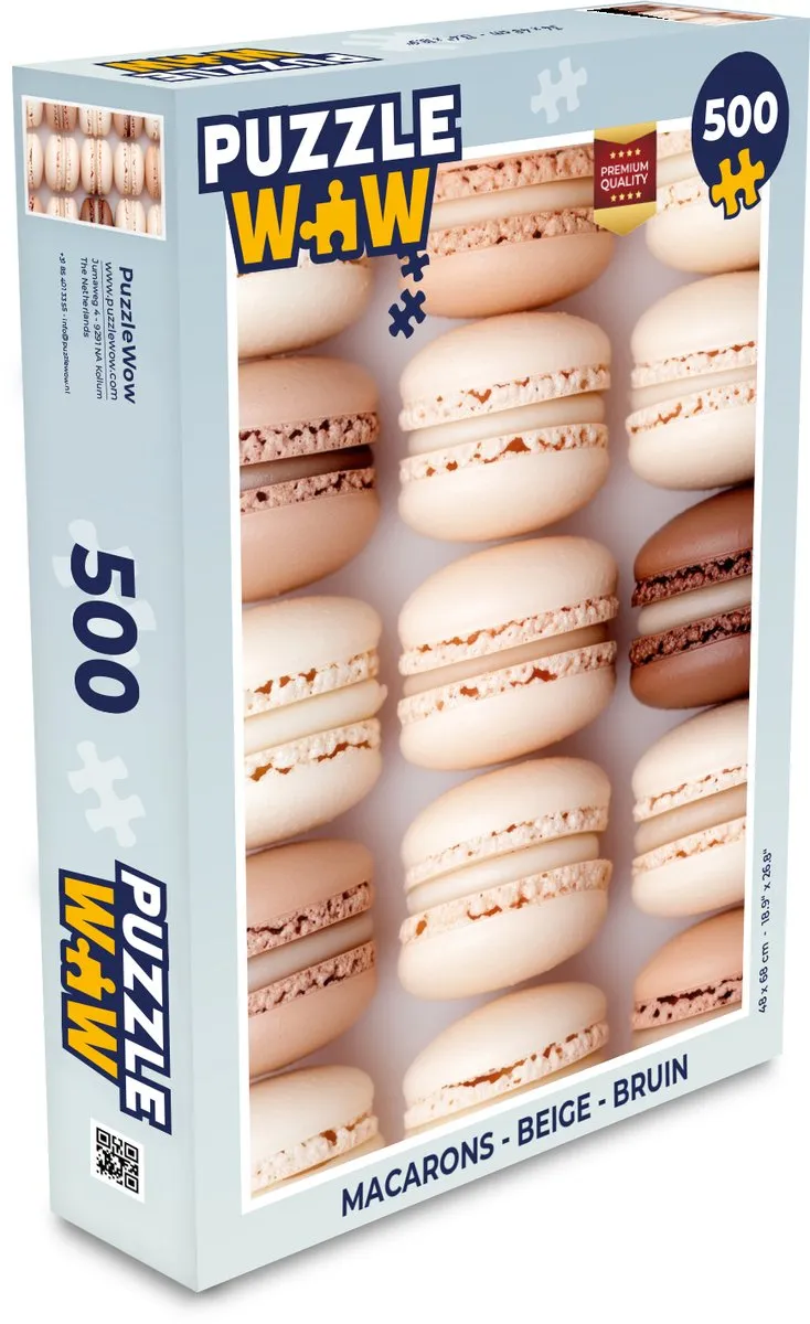 PuzzleWow Macarons Legpuzzel 500 Stuks