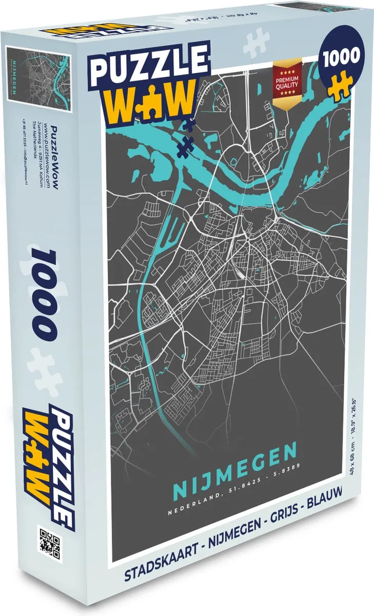 PuzzleWow Nijmegen Legpuzzel 1000 Stuks - Multicolor