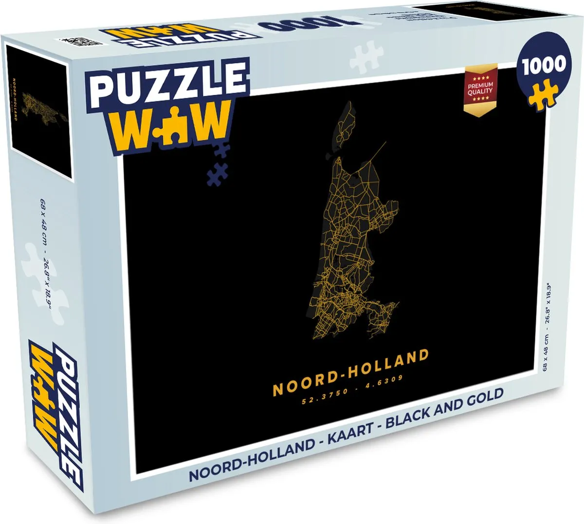 PuzzleWow Noord-Holland Legpuzzel 1000 Stuks - Multicolor