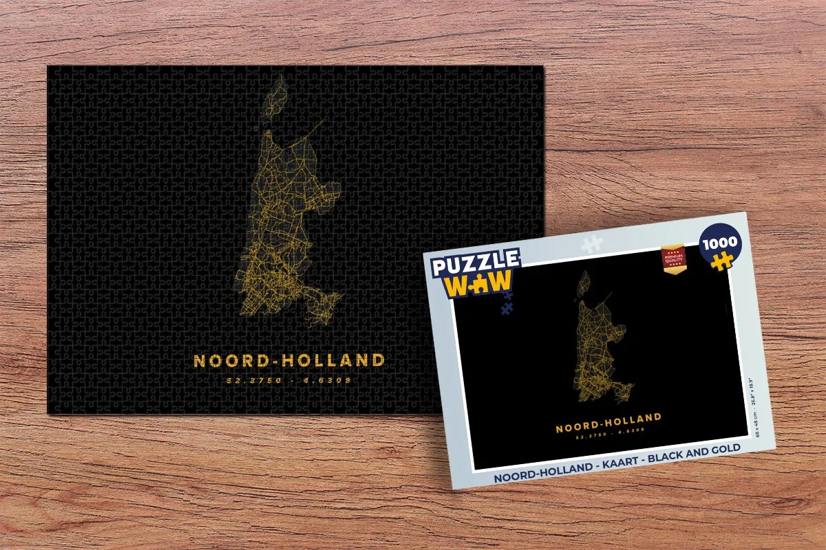 PuzzleWow Noord-Holland Legpuzzel 1000 Stuks - Multicolor