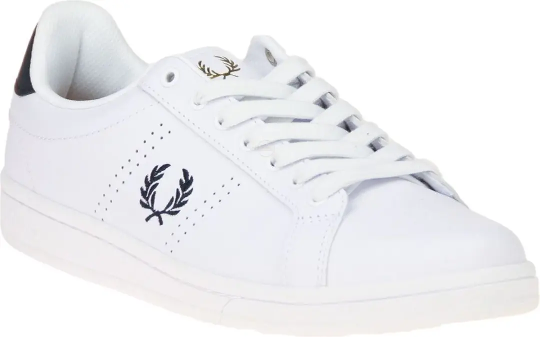 Fred Perry Courts Leather Sneakers - Wit - afbeelding 5 van 6