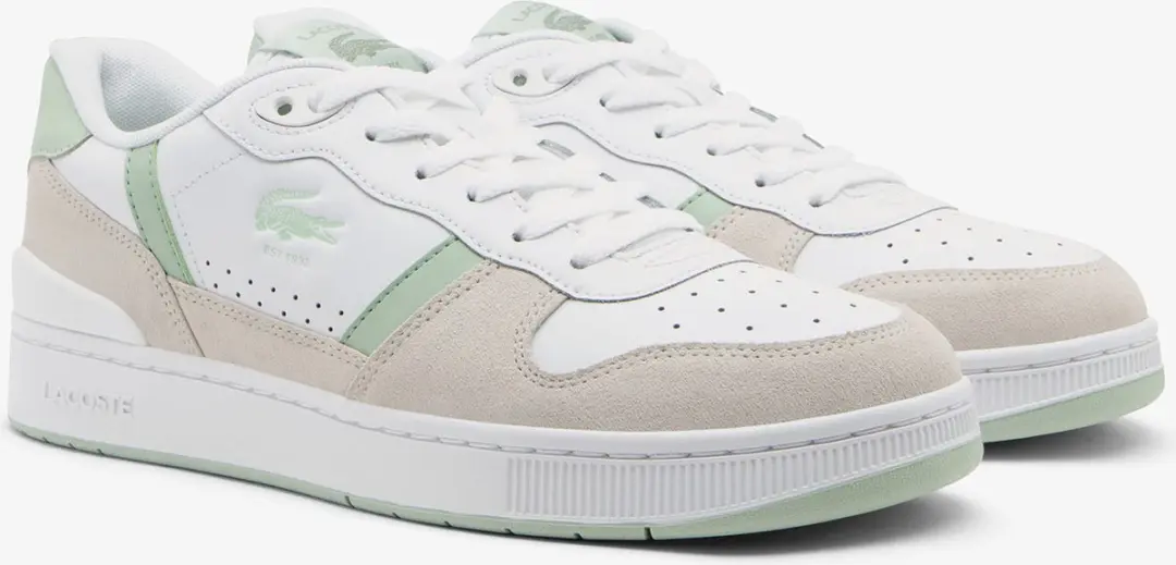 Lacoste T Clip SET - Dames Sneakers - Wit - Groen - afbeelding 3 van 6