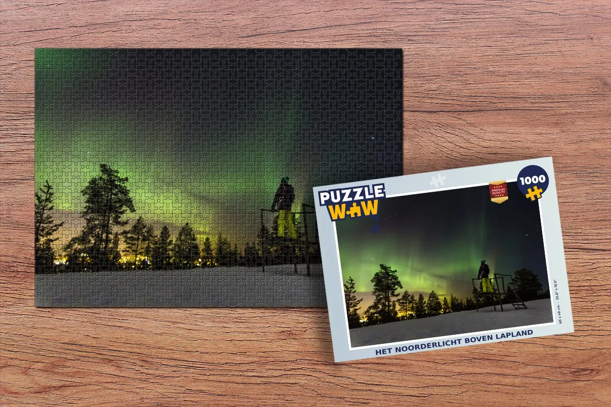 PuzzleWow Het Noorderlicht Lapland Legpuzzel 1000 Stuks