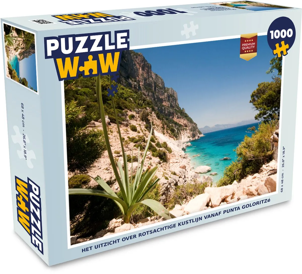 PuzzleWow Punta Goloritzé Legpuzzel 1000 Stuks - Multicolor