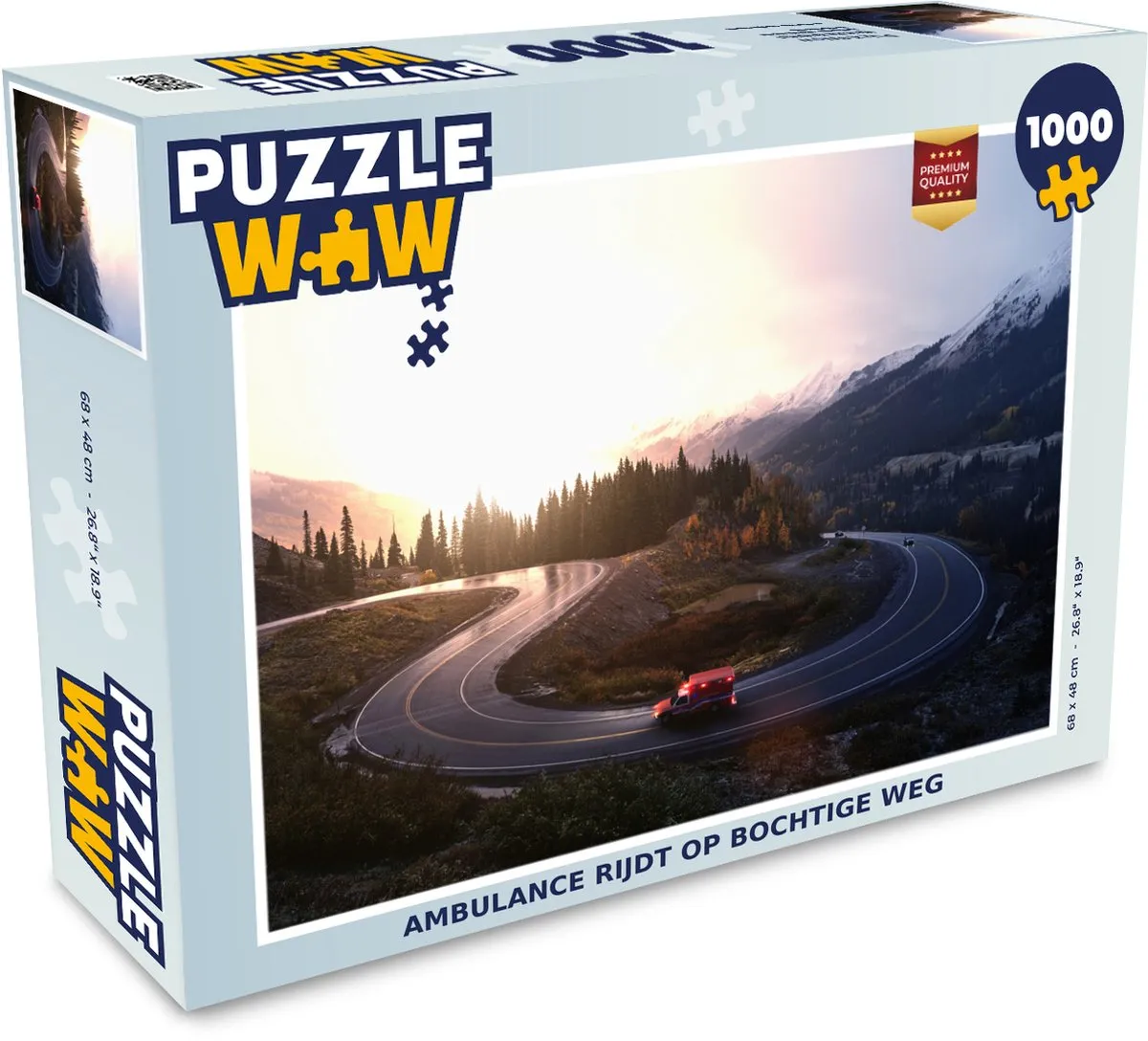 PuzzleWow Legpuzzel Ambulance 1000 Stuks - Multicolor