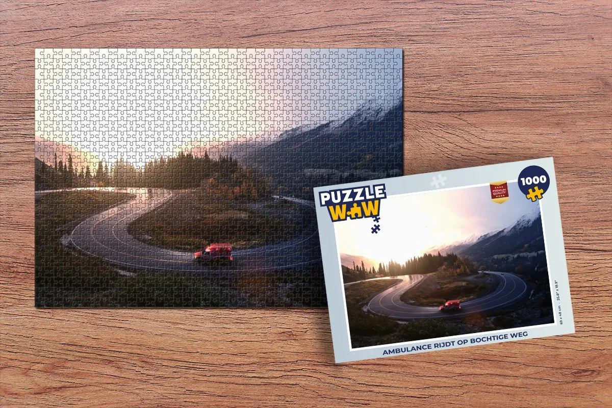 PuzzleWow Legpuzzel Ambulance 1000 Stuks - Multicolor