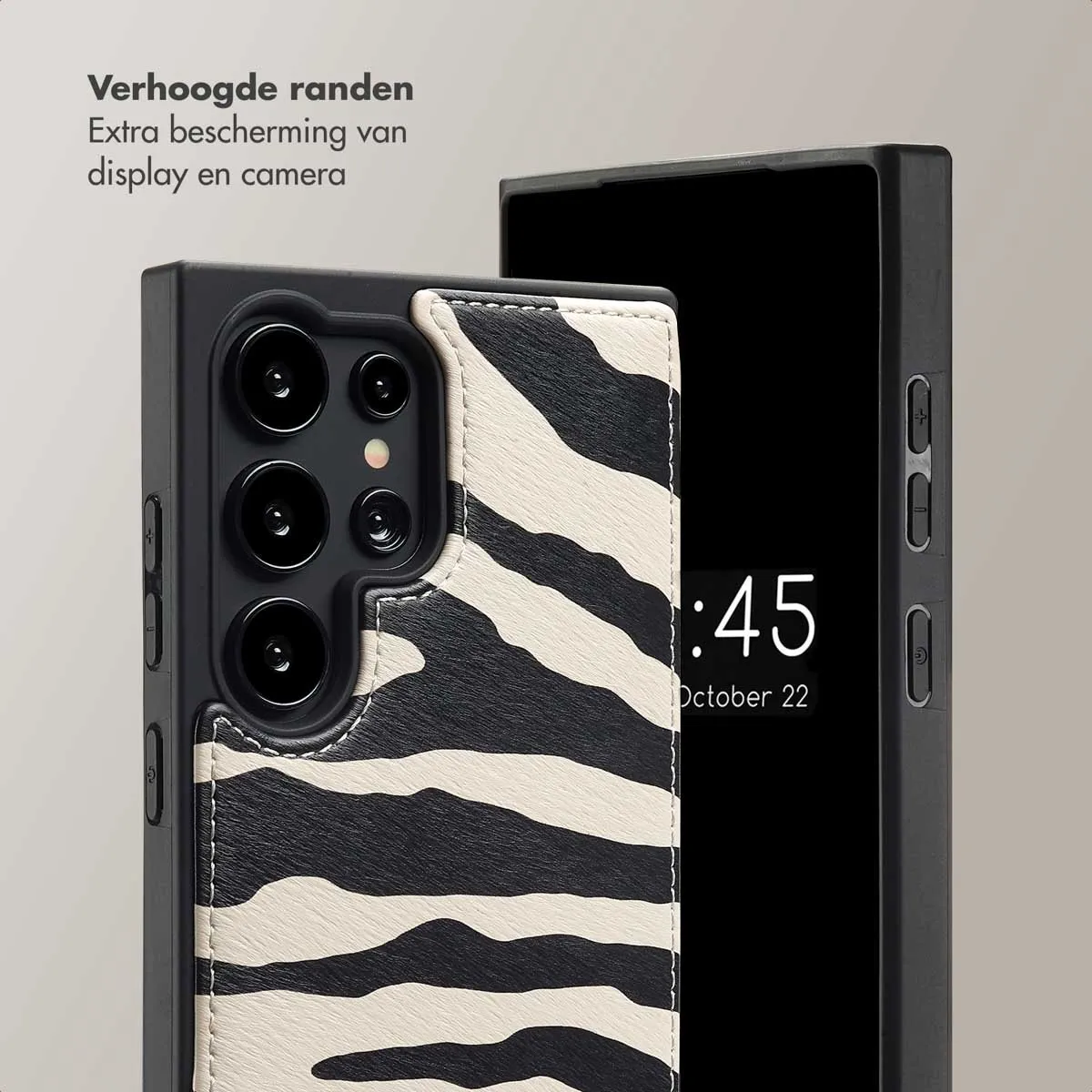 Selencia Hoesje Samsung Galaxy S24 Ultra Zazzy Zebra - 2 Pasjes - afbeelding 6 van 6
