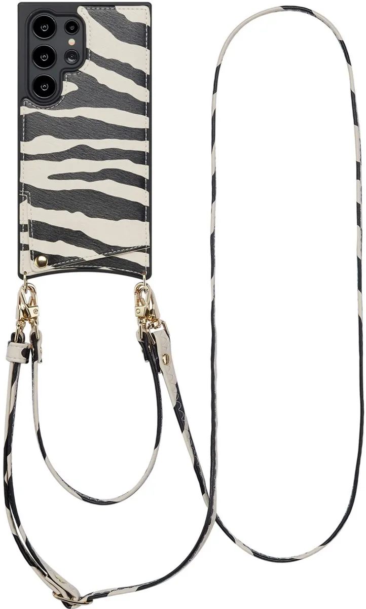 Selencia Hoesje Samsung Galaxy S24 Ultra Zazzy Zebra