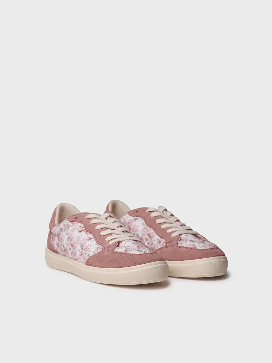 Damessneaker met bloemenprint