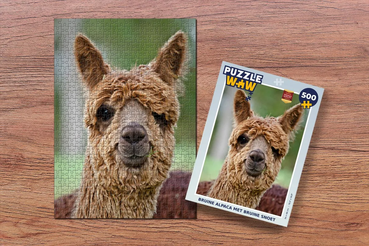 PuzzleWow Lama Legpuzzel 500 Stuks - Multicolor