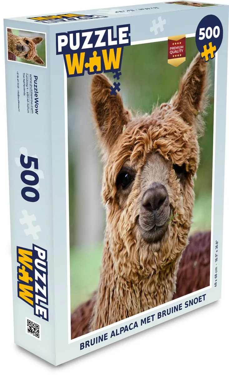 PuzzleWow Lama Legpuzzel 500 Stuks - Multicolor