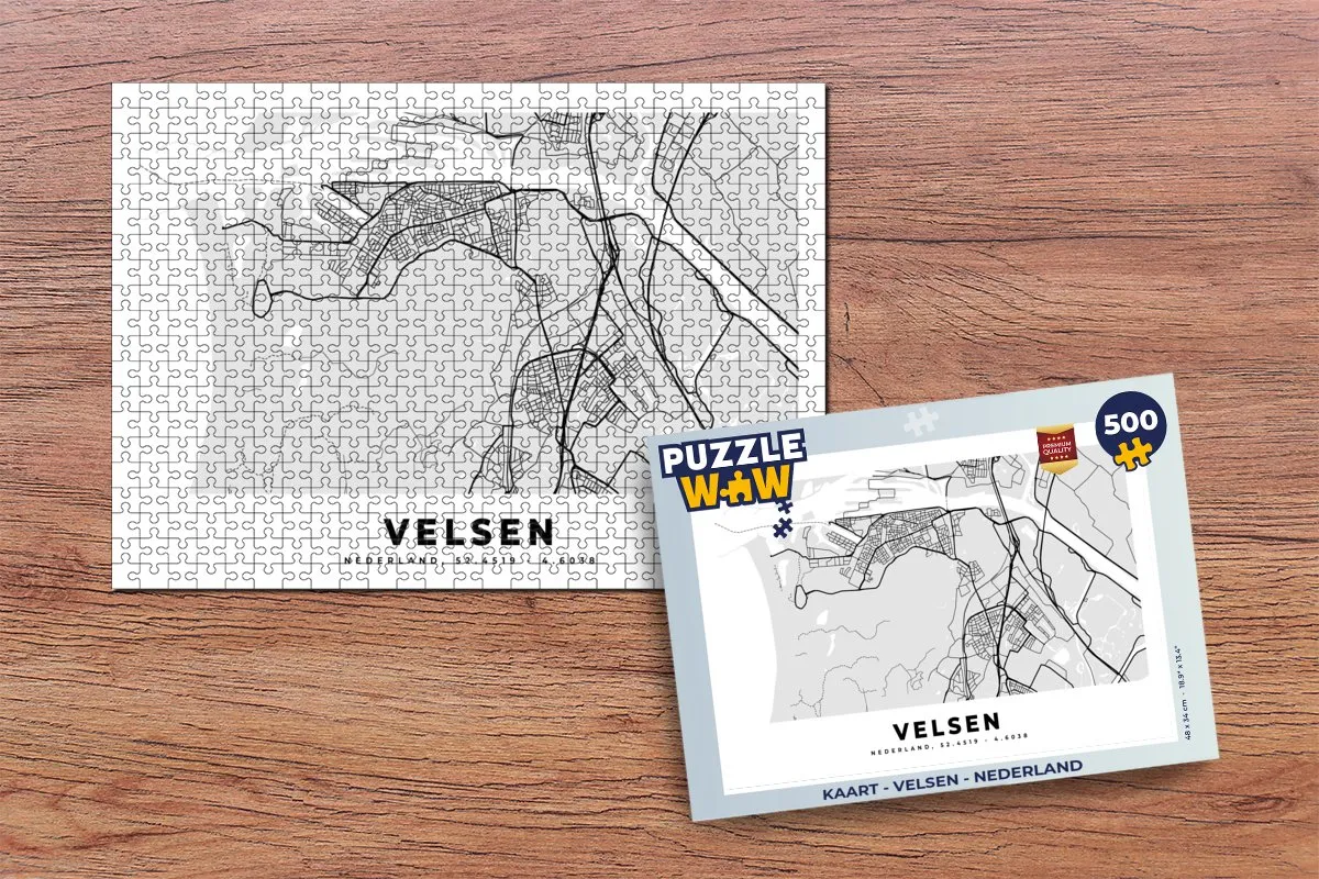 PuzzleWow Legpuzzel Velsen Nederland 500 Stuks - Multicolor