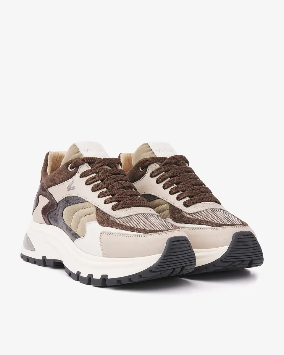 VIA VAI Liz Leighton Sneakers Dames - Leer,Mesh,Suède,Textiel - Grijs - Maat 37