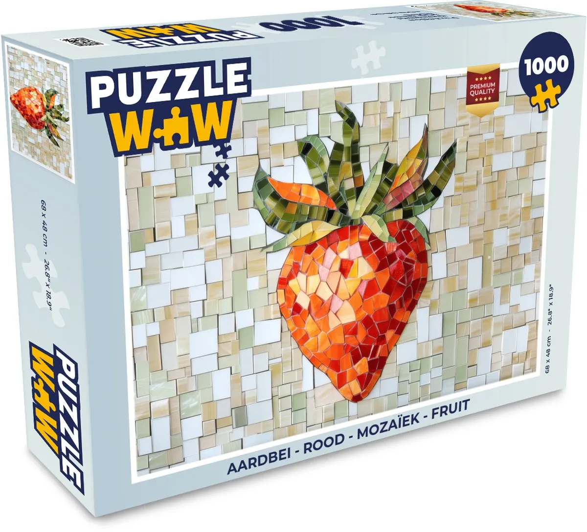 PuzzleWow Aardbei Mozaïek Legpuzzel 1000 Stuks