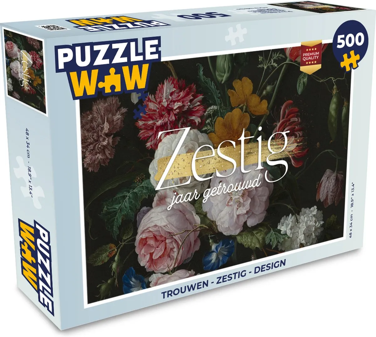 PuzzleWow Zestig Jaar Getrouwd Legpuzzel 500 Stuks
