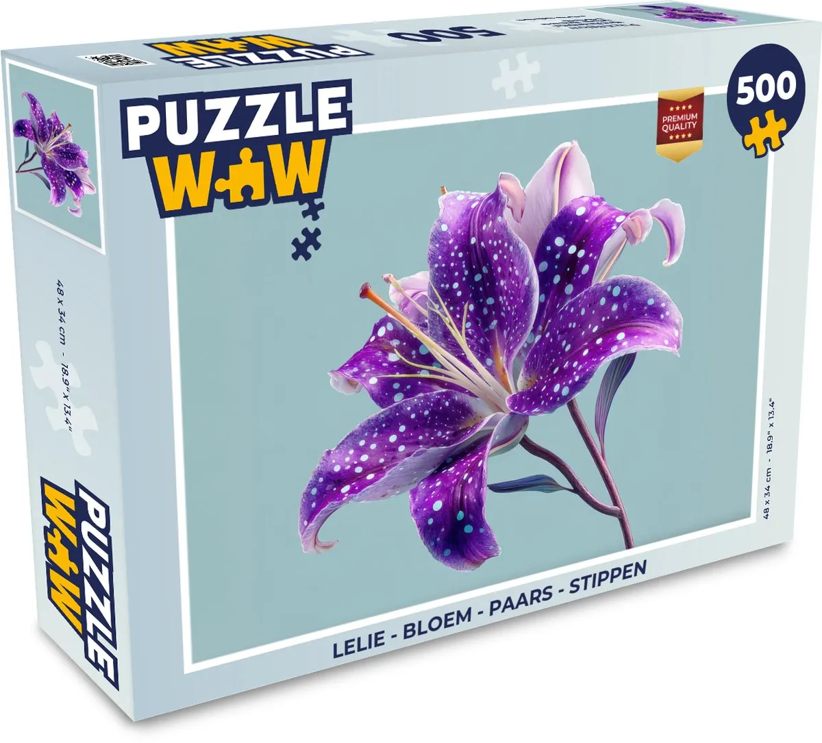 PuzzleWow Lelie Bloem Legpuzzel 500 Stuks - Paars
