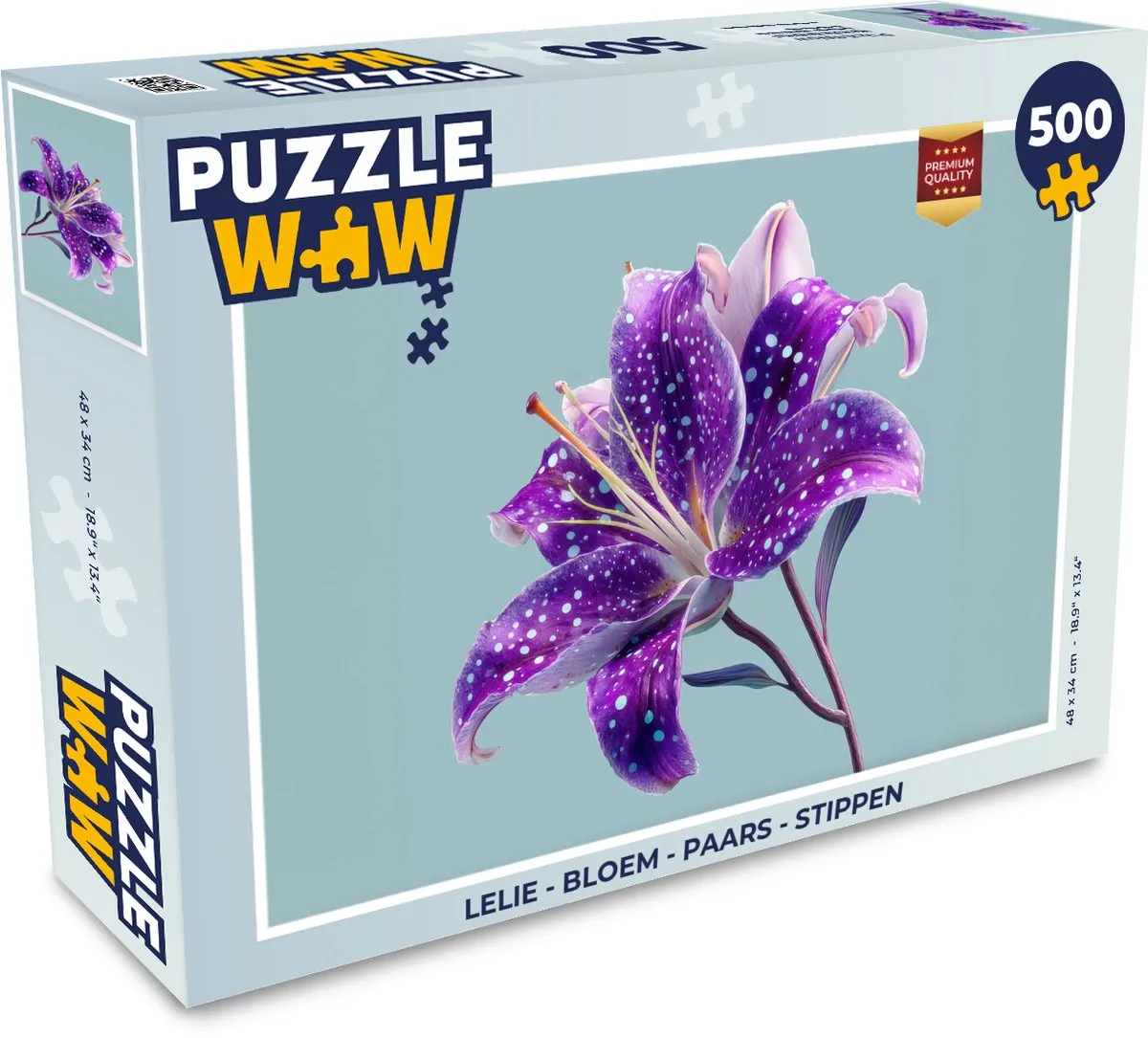 PuzzleWow Lelie Bloem Legpuzzel 500 Stuks - Paars