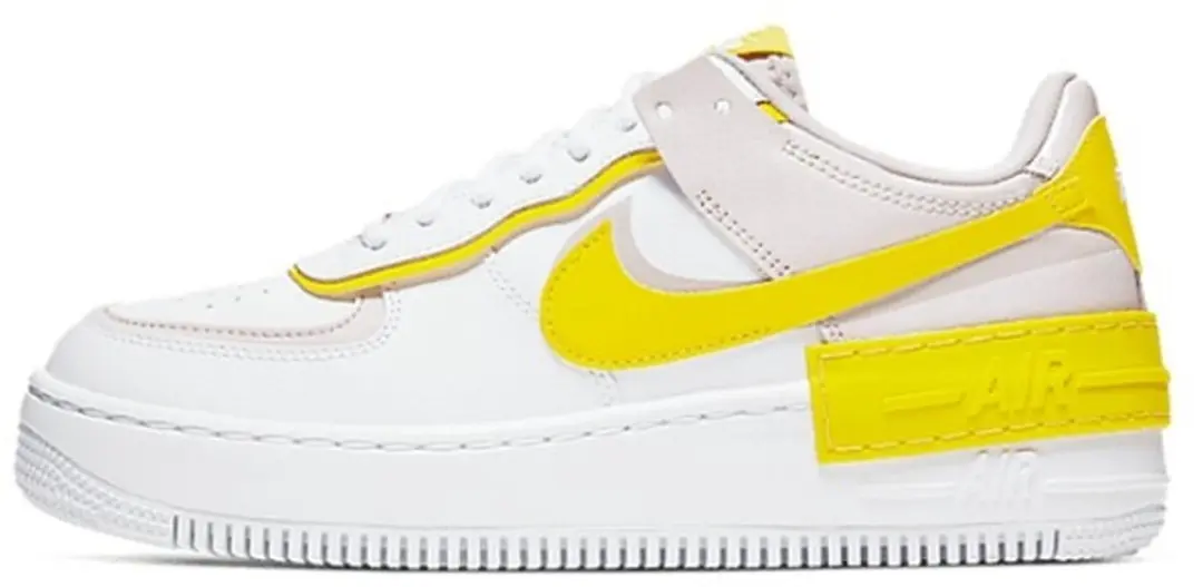Nike Air Force 1 Shadow White Barely Rose Speed Yellow (W)