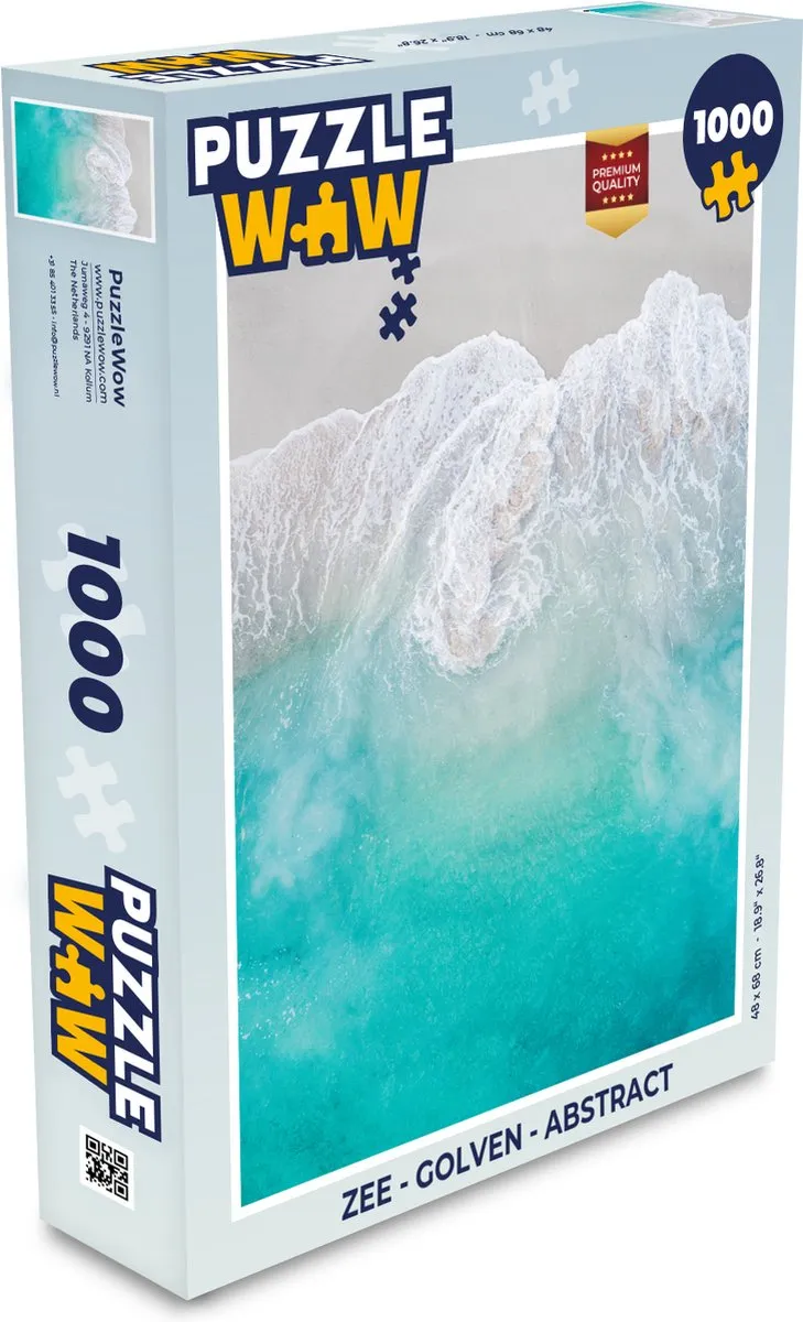 PuzzleWow Zee Golven Abstract Legpuzzel 1000 Stuks