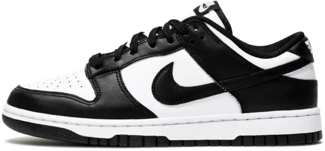 Nike Dunk Low Retro Heren Sneakers - 41 - Wit/Zwart