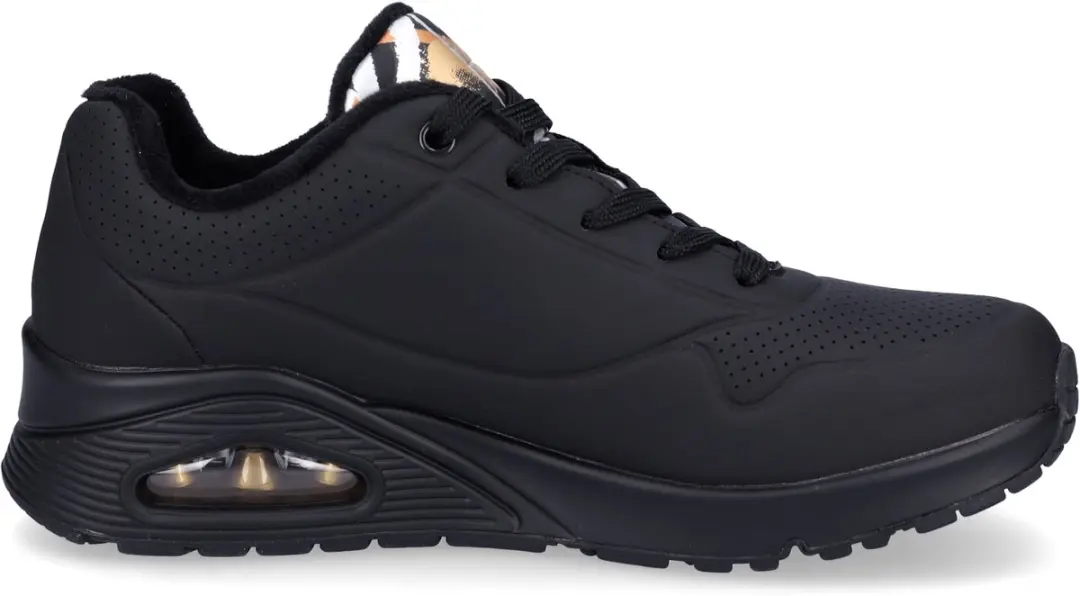 Skechers Uno-Metallic Love Dames Sneakers - Zwart