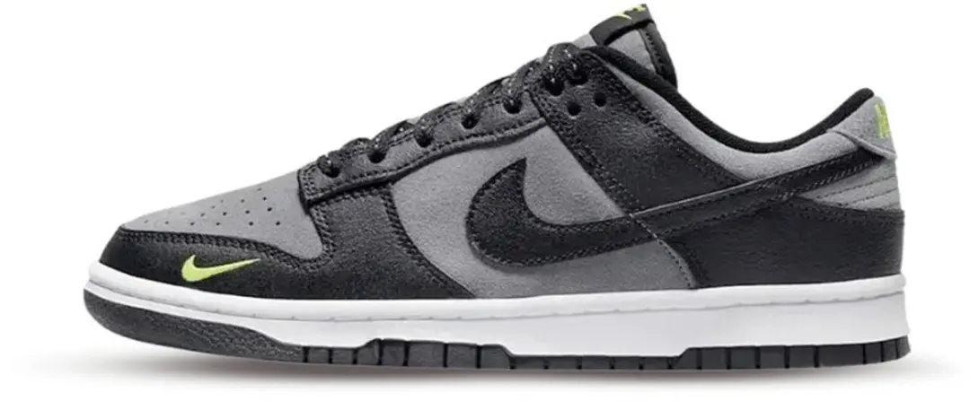 Nike Dunk Low Black Cool Grey Volt Mini Swoosh