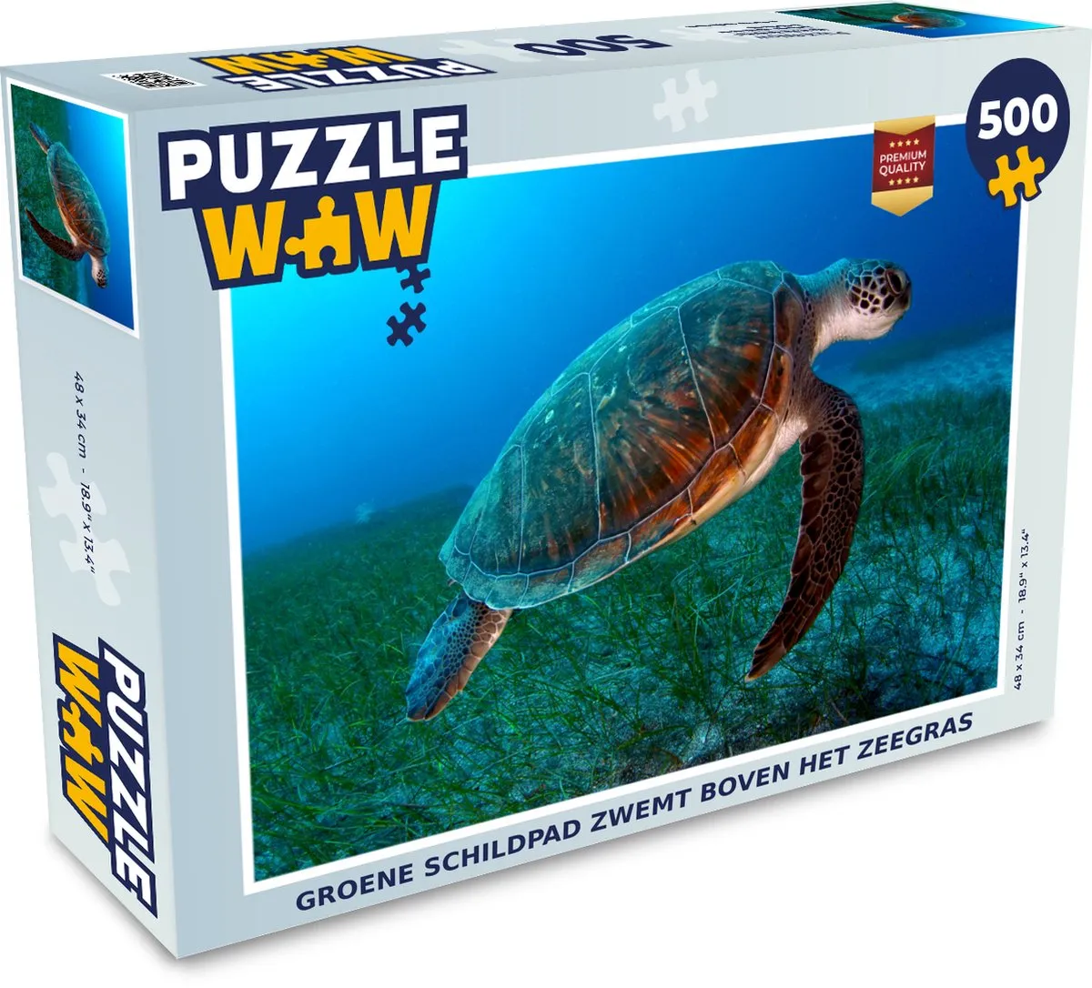 PuzzleWow Legpuzzel Groene schildpad