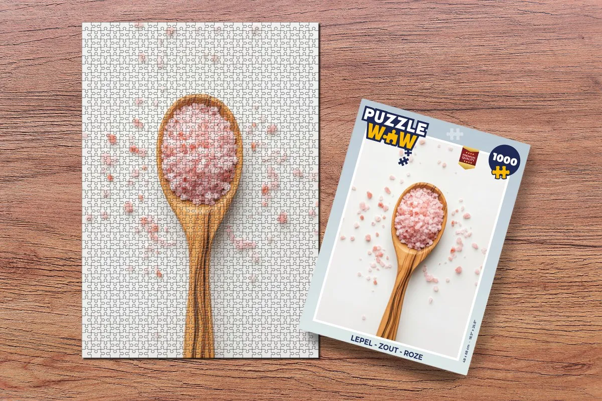 PuzzleWow Lepel Zout Legpuzzel 1000 Stuks - Roze