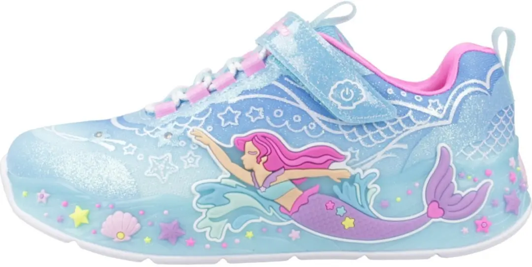 Skechers Mermaid Dreams Meisjes Sneakers - 27 - Blauw - afbeelding 2 van 6
