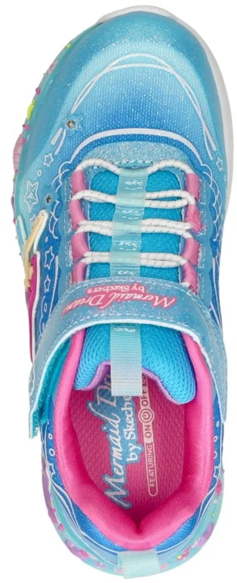 Skechers Mermaid Dreams Meisjes Sneakers - 27 - Blauw - afbeelding 5 van 6