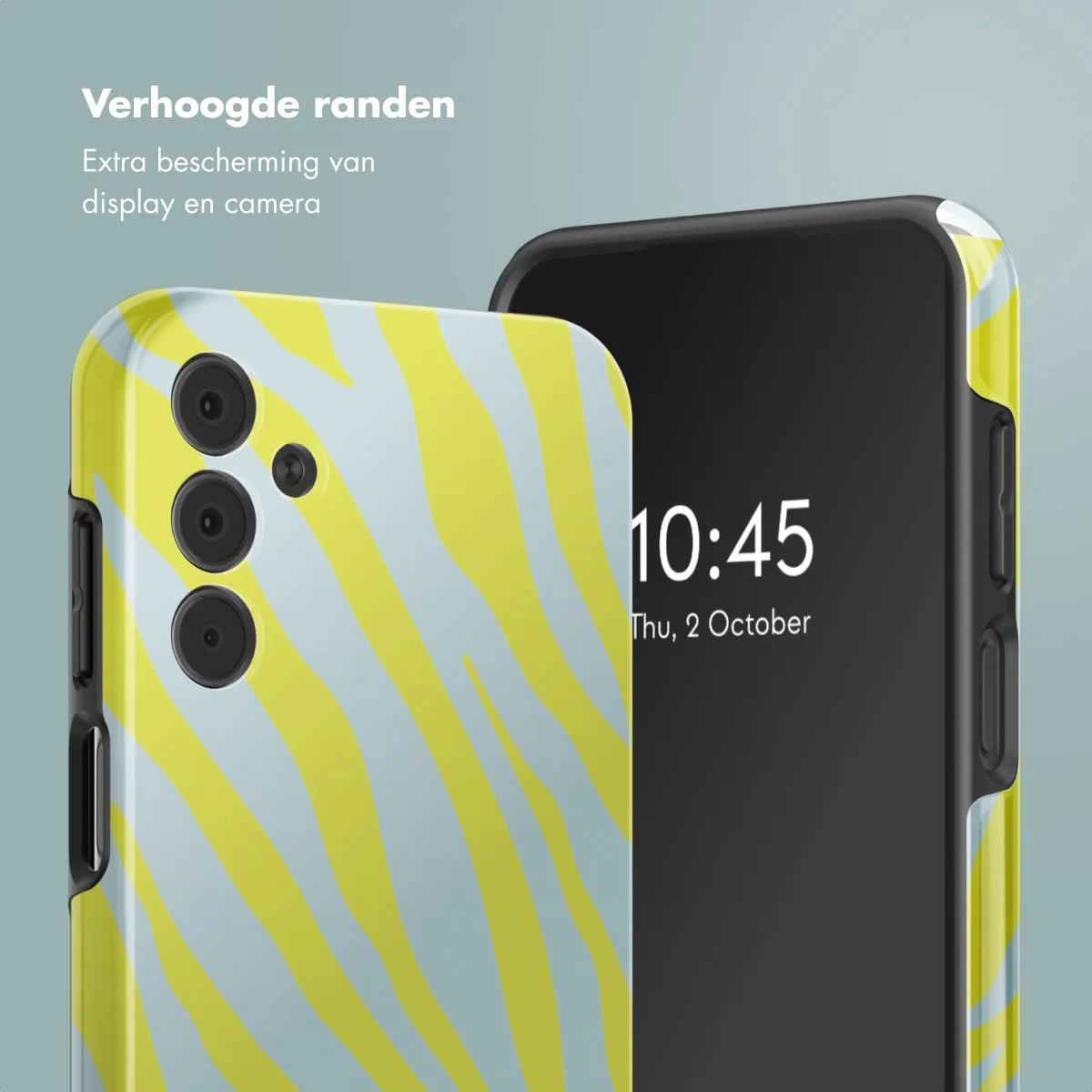 Selencia Hoesje Samsung Galaxy A15 - Zebra Winter Sky Titanium Yellow - afbeelding 6 van 6