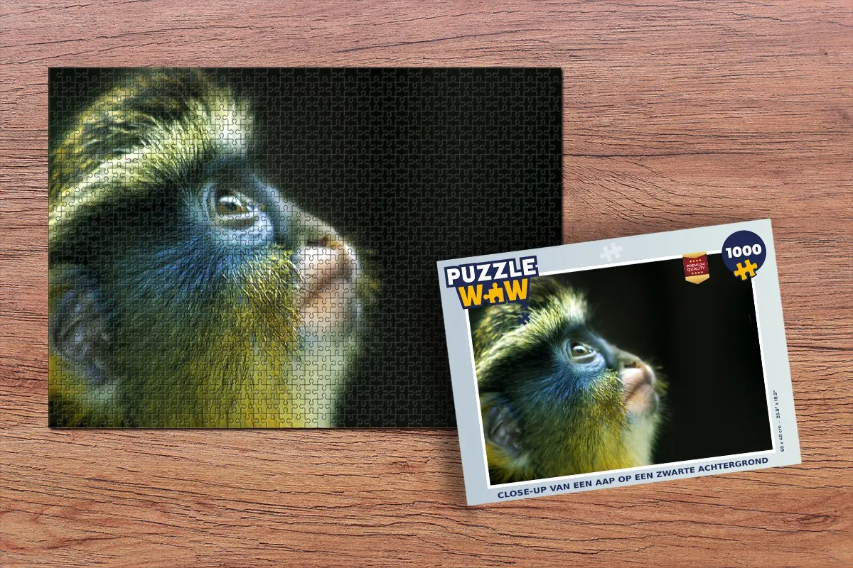 PuzzleWow Legpuzzel Aap 1000 Stuks - Multicolor