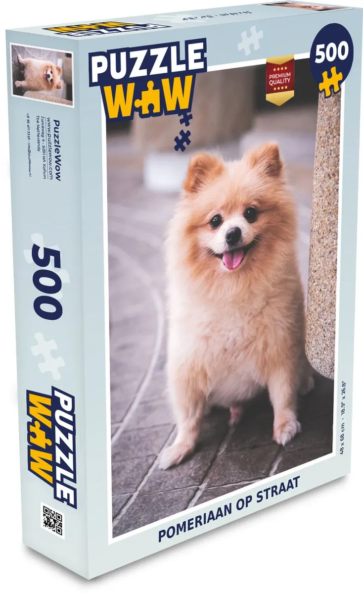 PuzzleWow Pomeriaan op straat Legpuzzel 500 Stuks