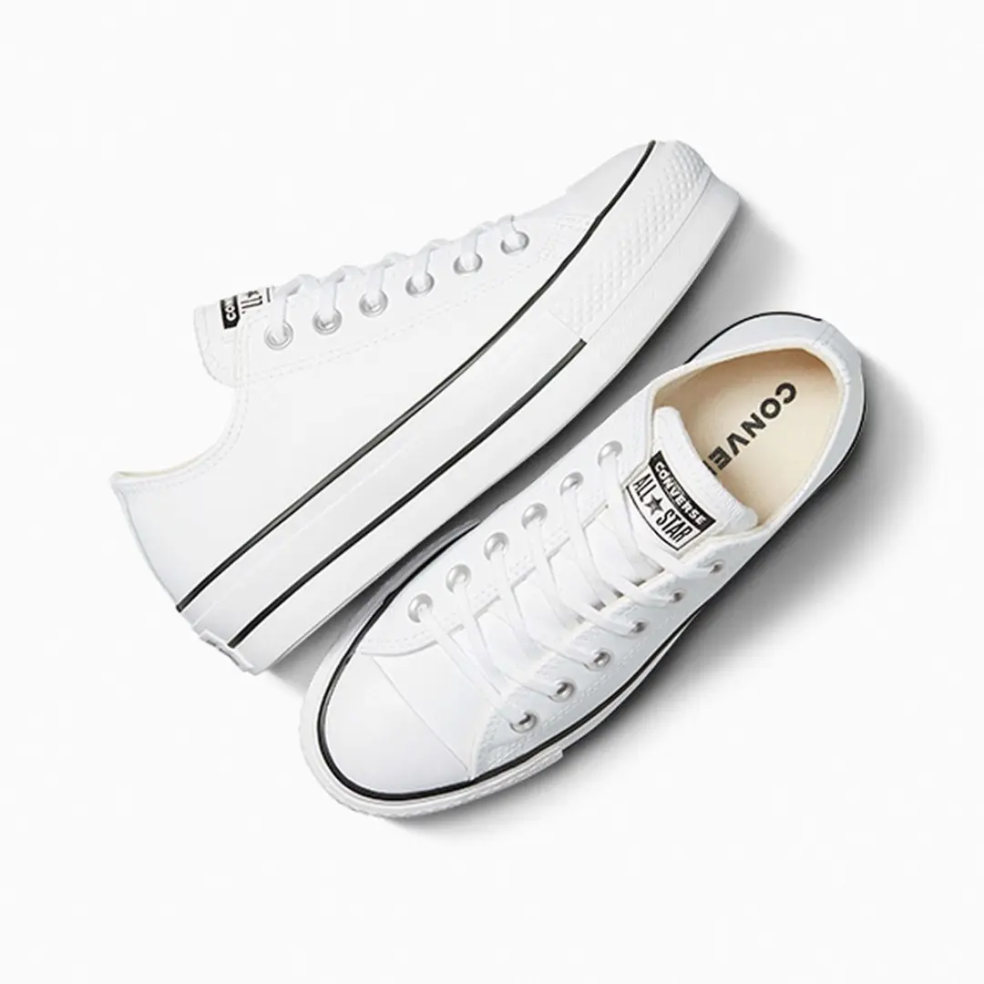 Converse Chuck Taylor All Star Lift Ox Lage Sneakers - Wit - afbeelding 4 van 6