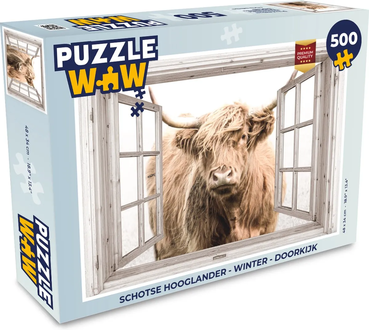 PuzzleWow Schotse Hooglander Legpuzzel 500 Stuks